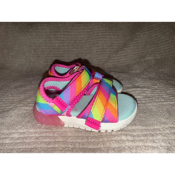 Stride Rite 360 Girl's Sevita Sandal Toddler Size 5 blinking Light Up Shoes - Picture 4 of 8